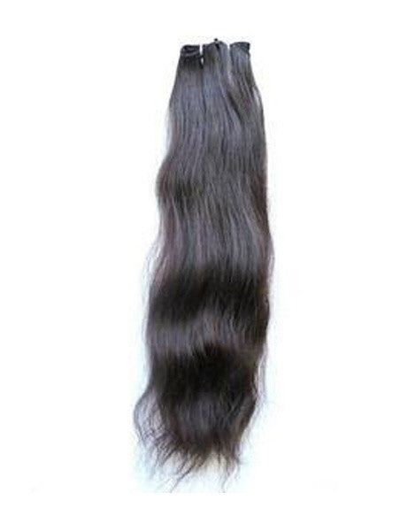 Natural wavy raw North Indian hair hand-tied wefts, alternate photo