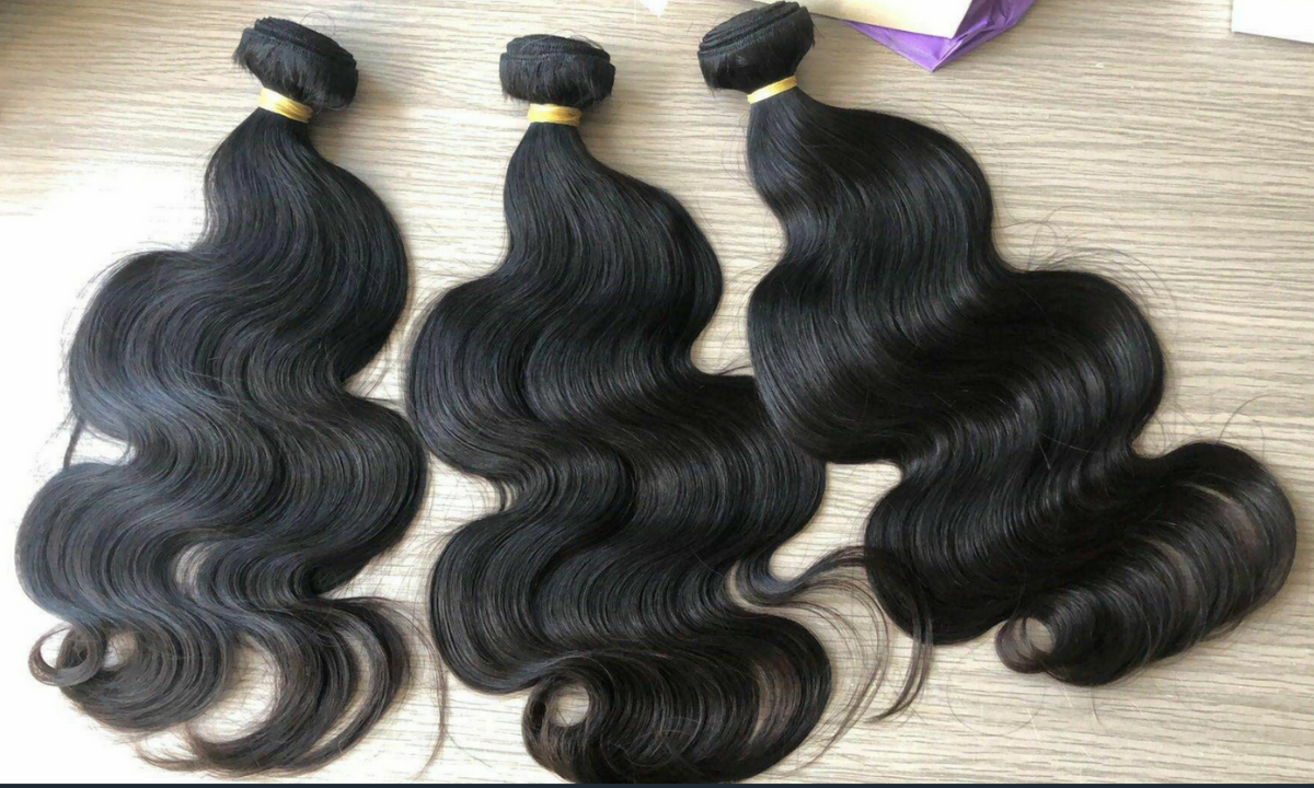 Wholesale package of 60 bundles of 10A virgin hair, another angle