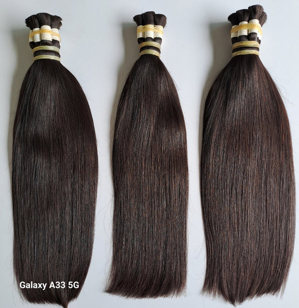 North Indian Raw Hair - Double Drawn Bone Straight Bulk Hair
