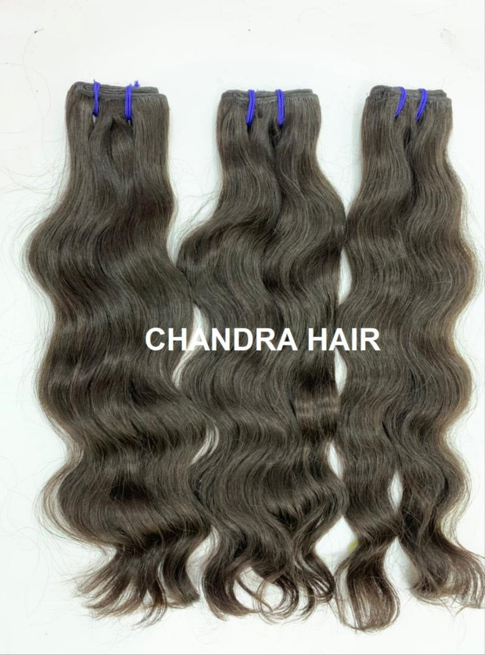 Premium raw North Indian natural wavy weft bundles