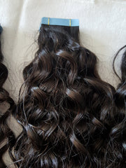 Virgin Hair Tape Extensions Curly (Grade 9A) - Chandra Hair