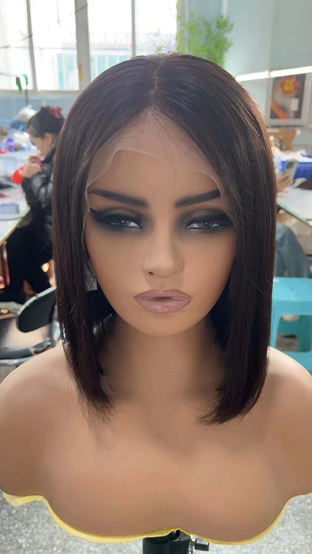 Glueless 13x4 transparent lace bob wig in straight 10A virgin hair, Chandra Hair wig photo