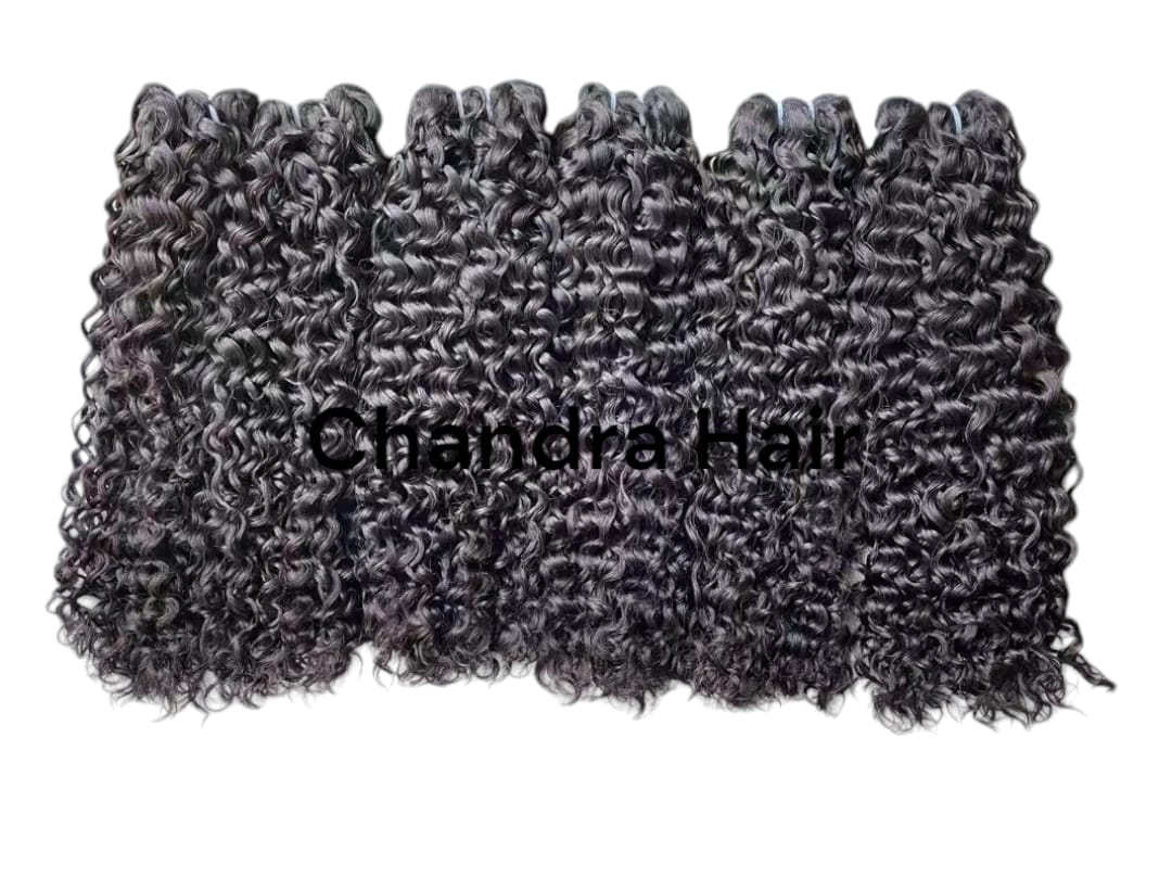 Model A curly 10A+ virgin hair weft bundles