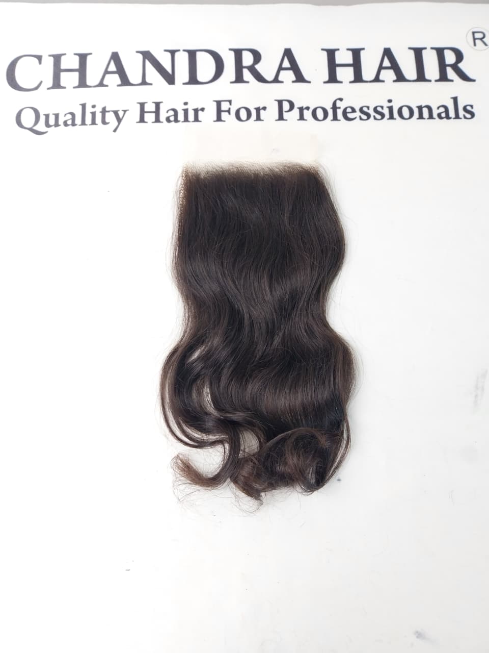 South Indian raw hair HD lace closure, natural wavy texture, Chandra Hair