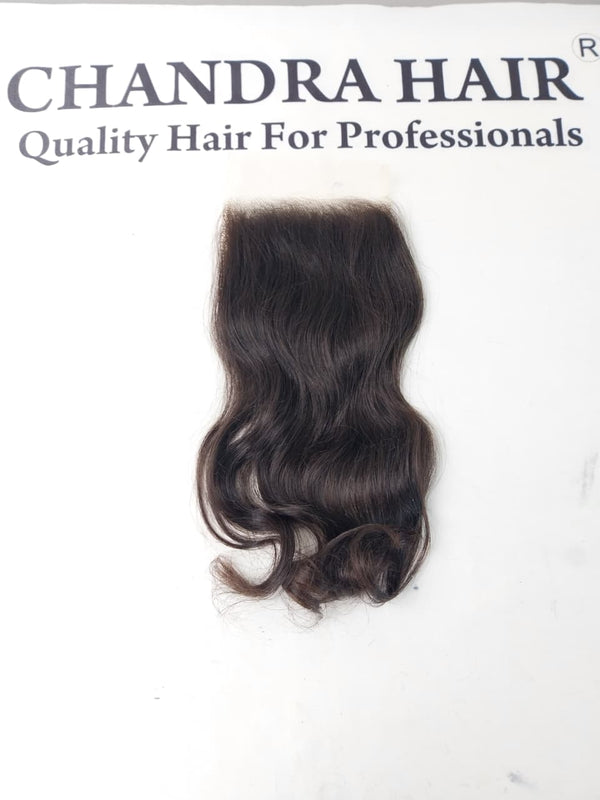 South Indian raw hair HD lace closure, natural wavy texture, Chandra Hair