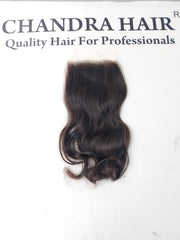 South Indian raw hair HD lace closure, natural wavy texture, Chandra Hair