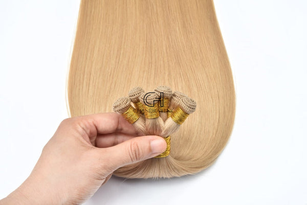 Grade 10A Double Drawn Straight Colored Hand-Tied Wefts