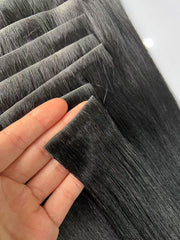 10A Indian Hair Double Drawn Straight INJECTED PU CLIP HAIR EXTENSIONS