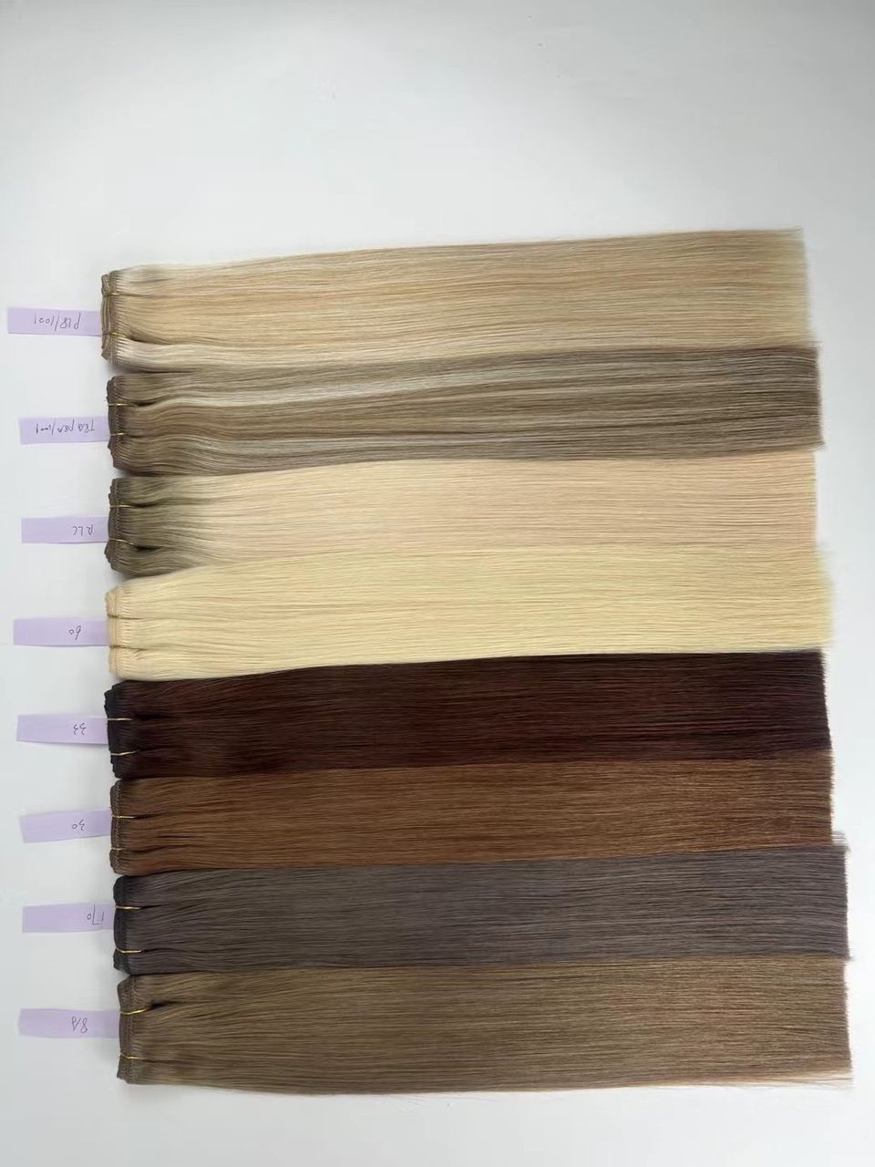 Straight 10A virgin hair genius weft set, Chandra Hair product photo