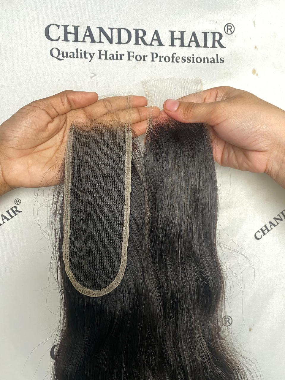 HD 2x6 lace closure made with raw South Indian hair