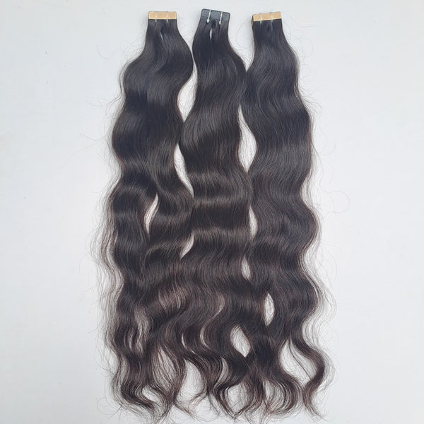 South Indian Raw Hair Natural Wave Tape Hair Extensions ***NEW