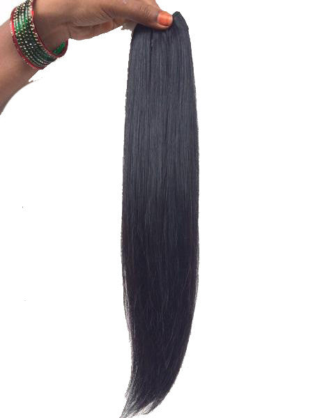 Raw South Indian natural straight weft bundles, sold by the bundle