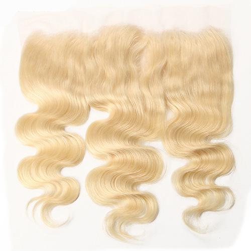 613 blonde transparent lace 13x4 frontal in 10A virgin hair