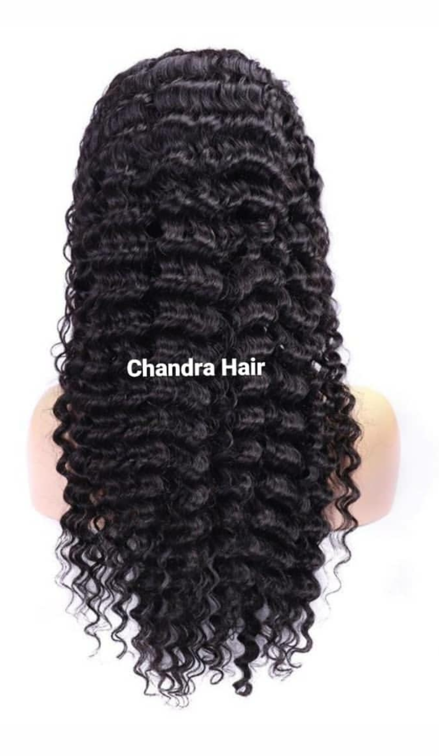 Deep wave regular lace full lace wig in 9A virgin hair, Chandra Hair wig photo