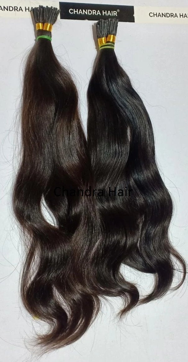 Raw South Indian natural wavy I-tip microlinks