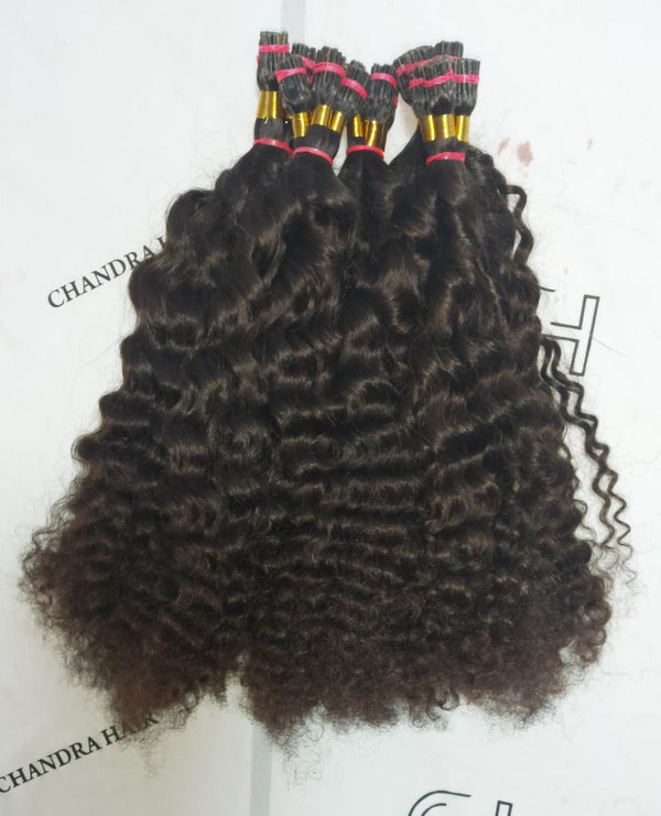 Tight Curly ITIPS MICROLINKS - South Indian Raw Hair - Chandra Hair