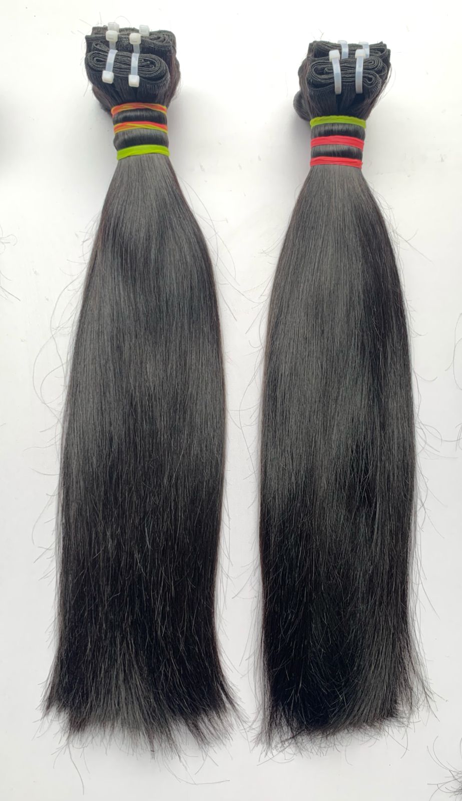 Double drawn raw North Indian straight weft bundles