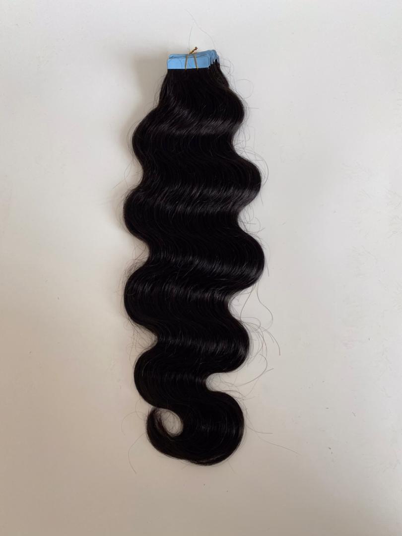 Body wave 9A+ virgin hair tape-in extensions, alternate photo