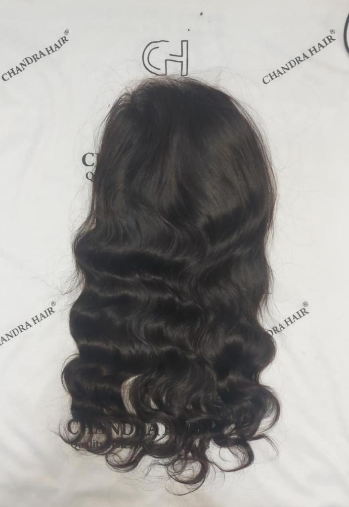 Raw North Indian natural wavy HD 5x5 glueless closure wig