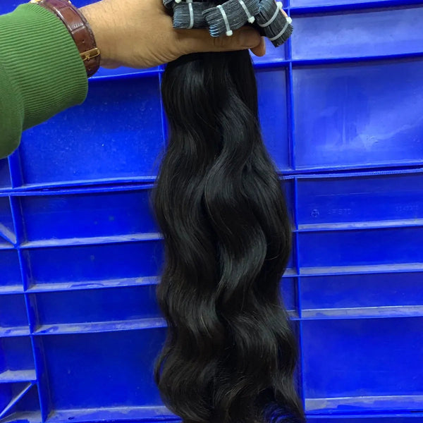 North Indian  Hair Natural Wave Tape Hair Extensions USA STOCK - Chandra Hair