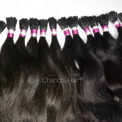 Natural Straight I-TIPS - South Indian Raw Hair - Chandra Hair