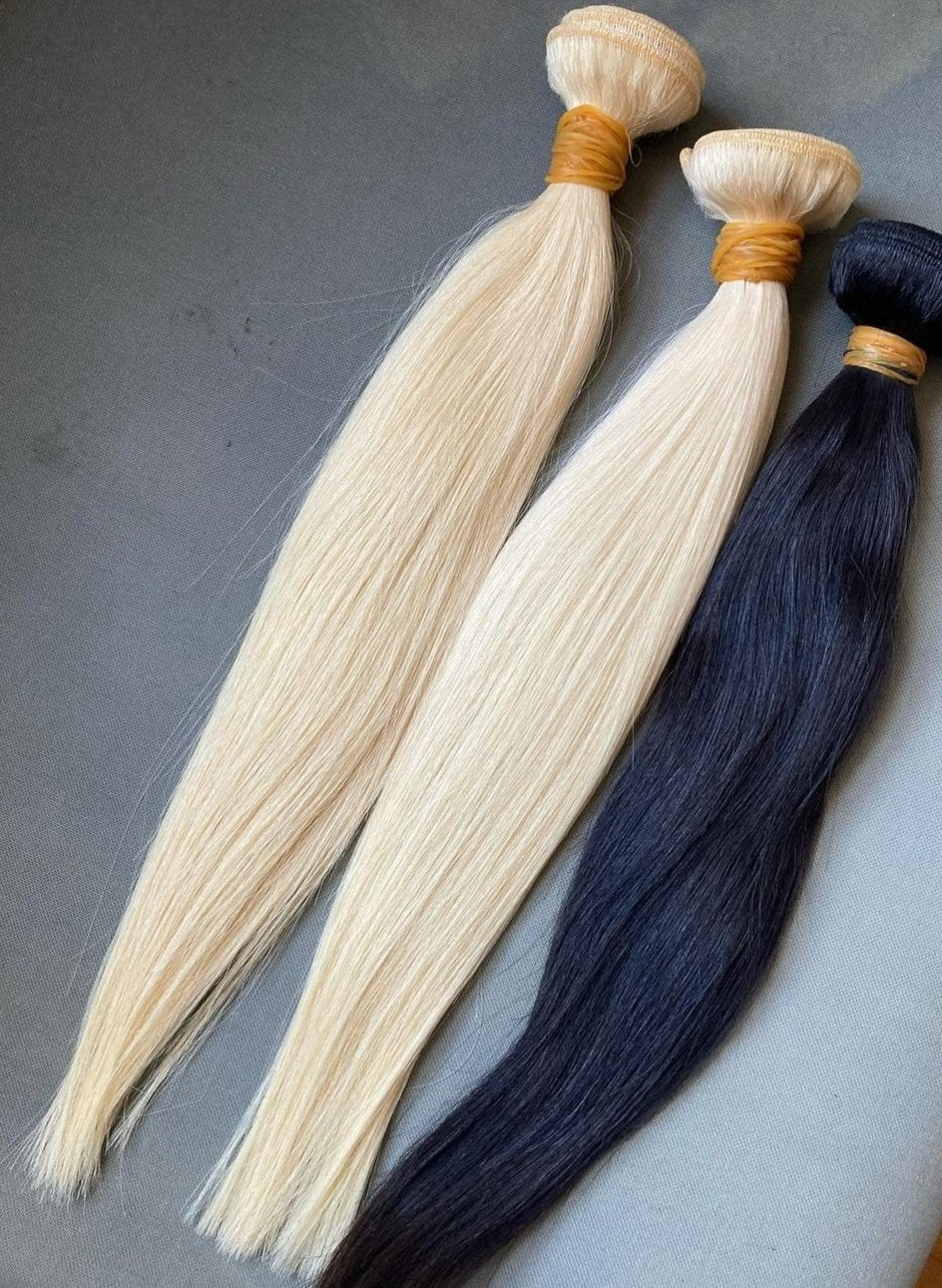 613 and #60 blonde 10A virgin hair weft bundles