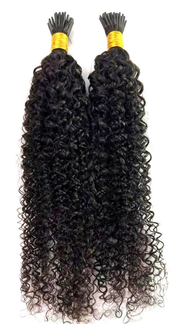 Kinky curly 9A virgin hair I-tip microlinks