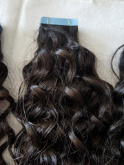 Virgin Hair Tape Extensions Curly (Grade 9A) - Chandra Hair