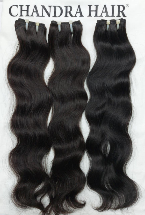 Natural Wavy North Indian Raw Hair (USA STOCK) - Chandra Hair