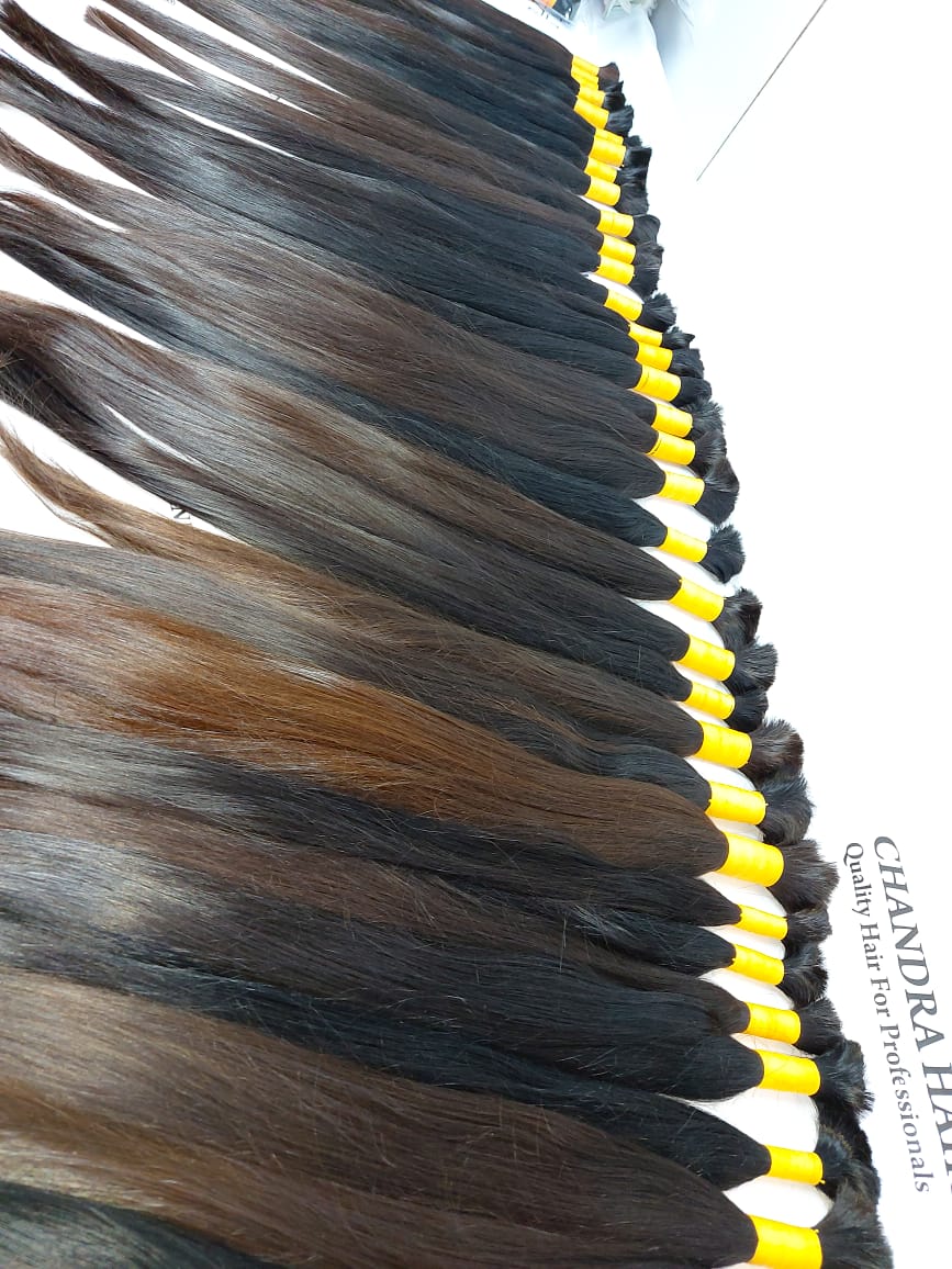 Raw South Indian single-donor bulk hair, product photo