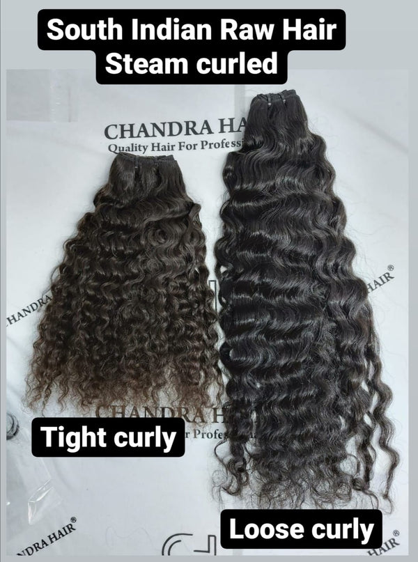 Loose Curly/Tight Curly/Kinky Curly South Indian Raw Hair - Chandra Hair