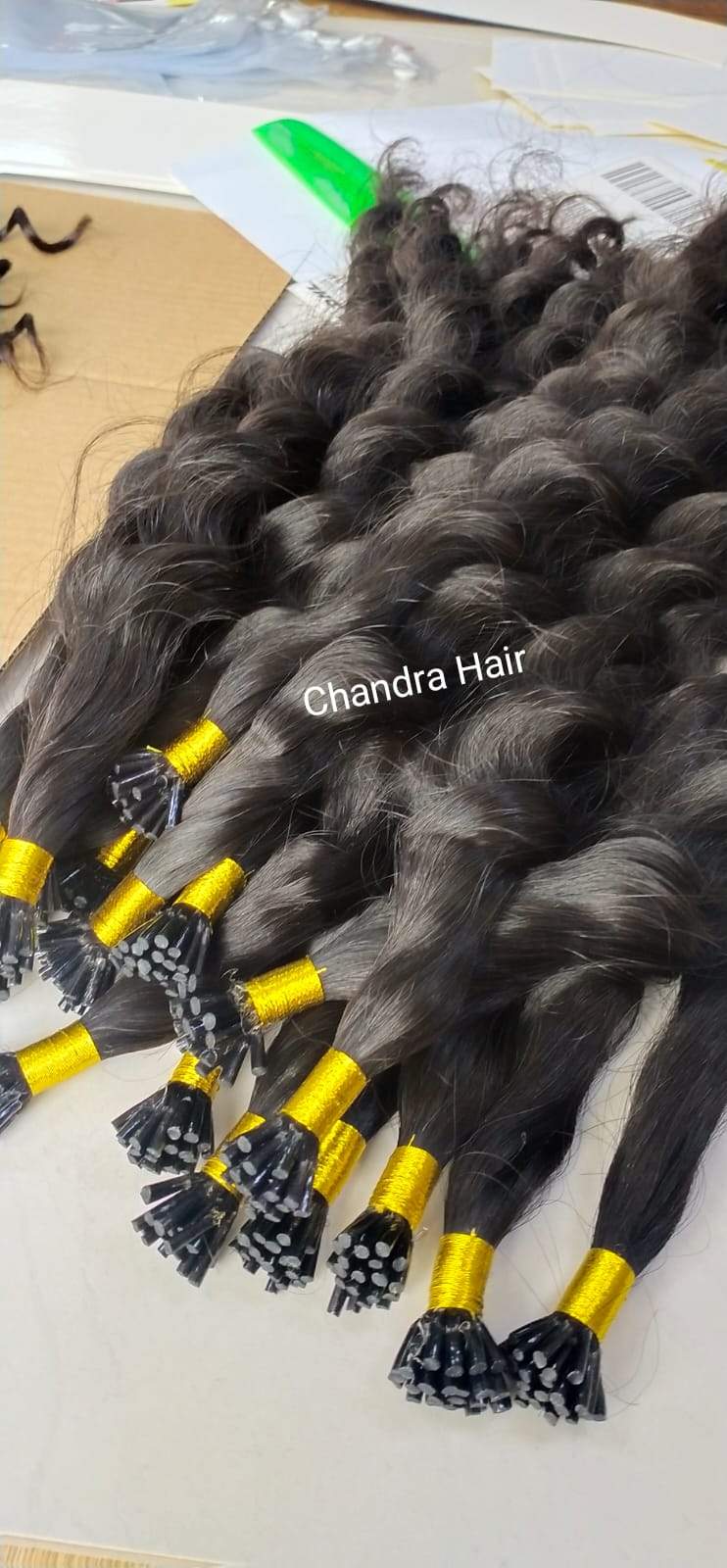 9A virgin hair I-tip microlinks, straight or kinky textures, alternate photo