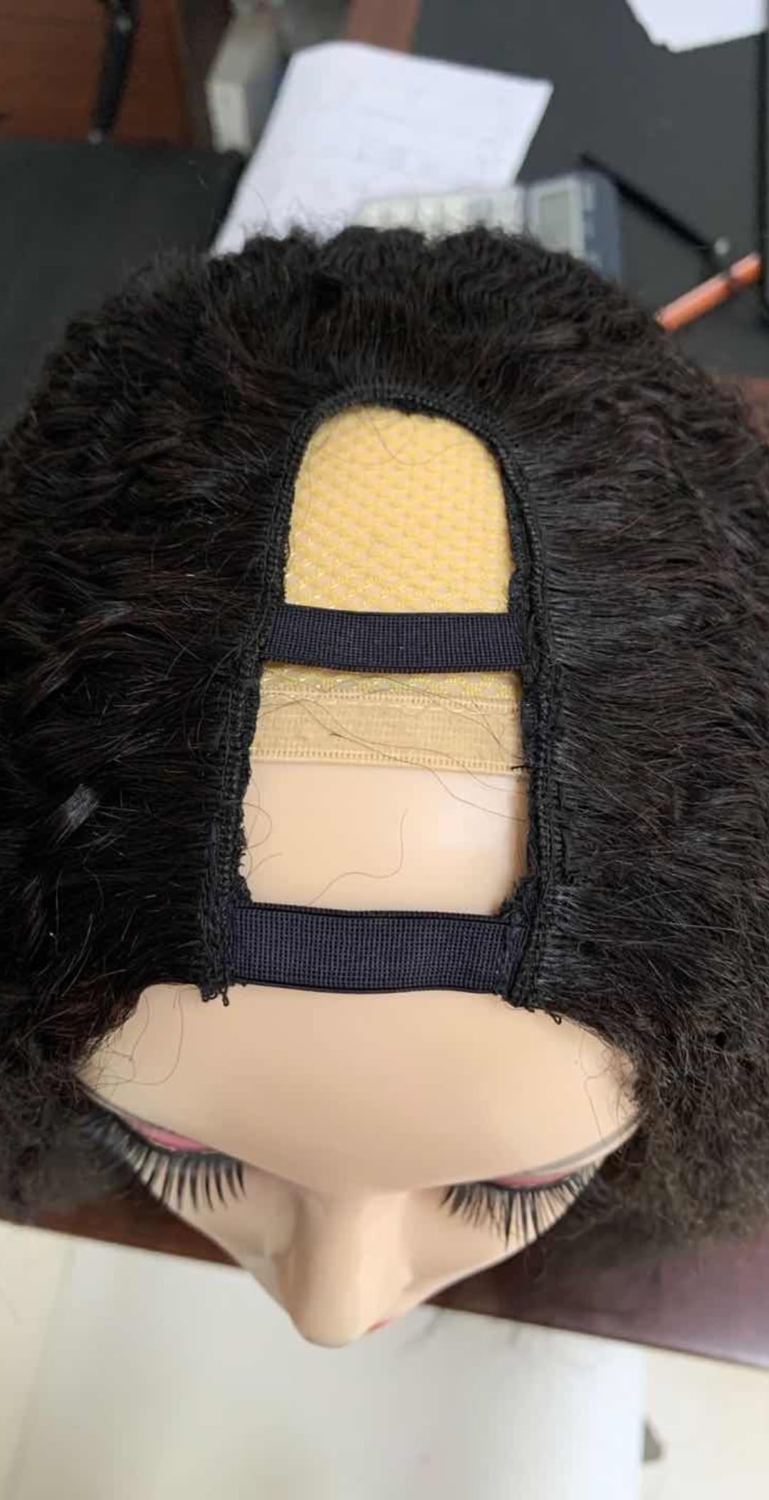 Glueless U part wig in 9A virgin hair, alternate photo