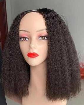 Glueless U part wig in 9A virgin hair