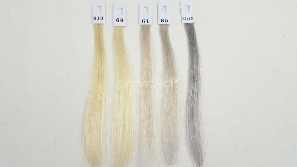 Blonde shade swatches on the Chandra Hair color ring