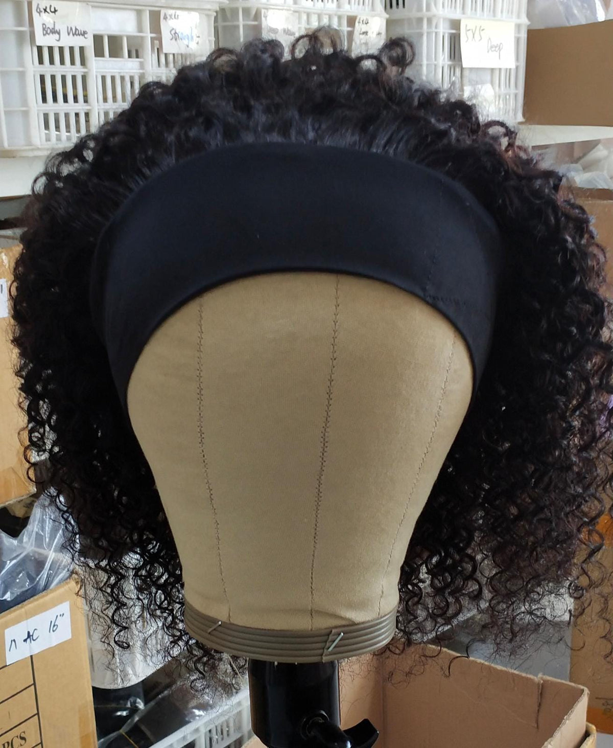 Glueless headband wig in 9A virgin hair