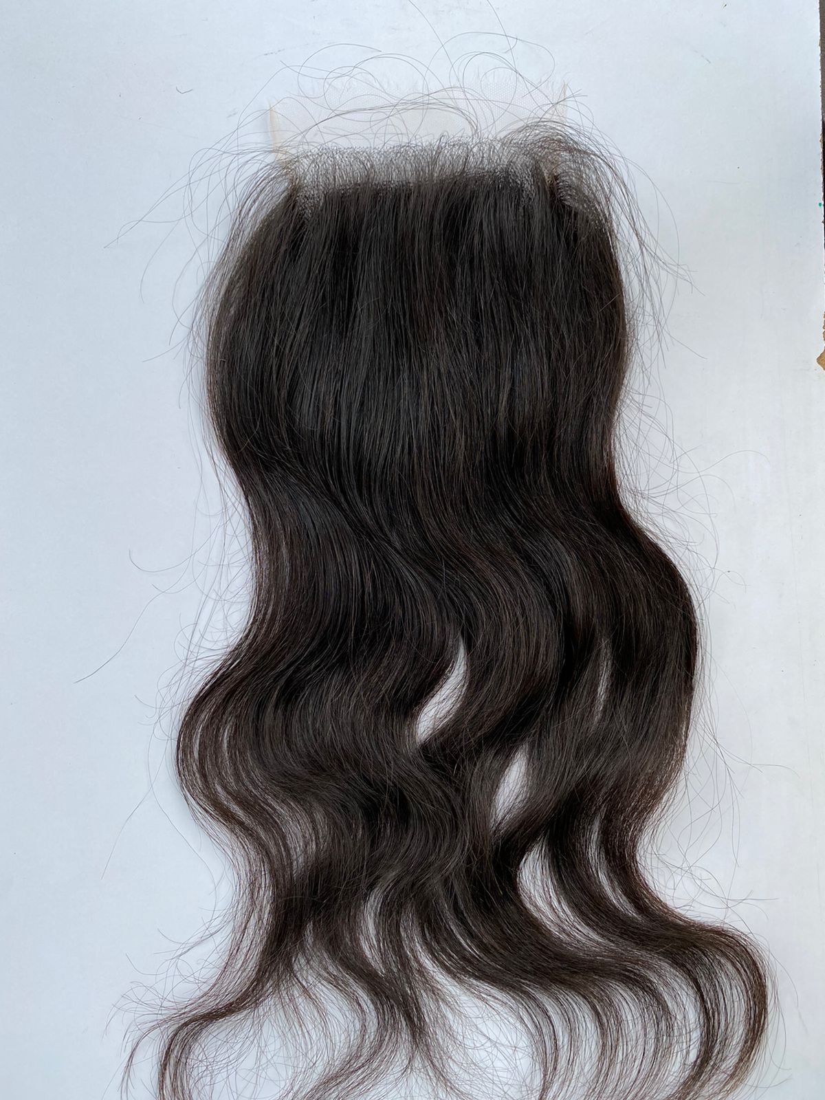 Unprocessed South Indian temple hair lace closure, product view