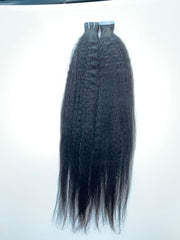North Indian Remy Hair Kinky Straight Tape Hair Extensions ***CLEARANCE 50% OFF*** - Chandra Hair