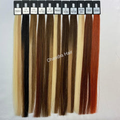 Grade 9A+ Double Drawn Straight colored Tape Hair Extensions (NEW) - Chandra Hair