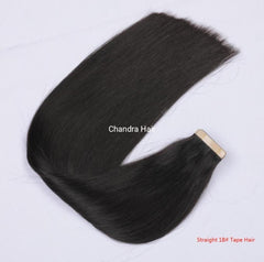 Grade 9A+ Double Drawn Straight colored Tape Hair Extensions (NEW) - Chandra Hair