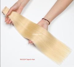 Grade 9A+ Double Drawn Straight colored Tape Hair Extensions (NEW) - Chandra Hair