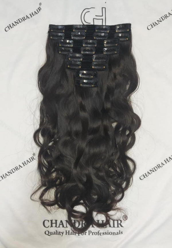 Extensions de cheveux à clipser Cheveux bruts du sud de l'Inde