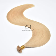 Grade 10A Double Drawn Straight Colored Flat Tips Extensions