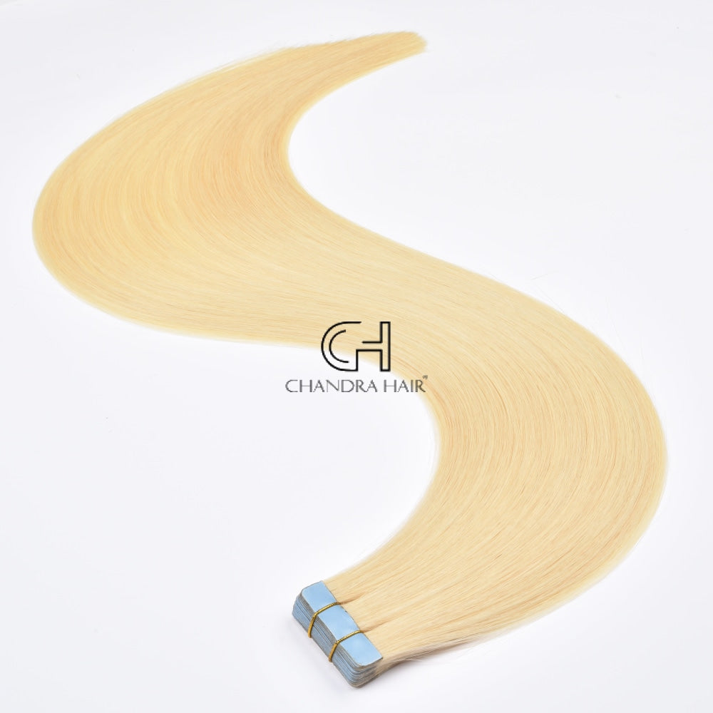 Grade 10A Double Drawn Straight colored Tape Hair Extensions Chandra Hair