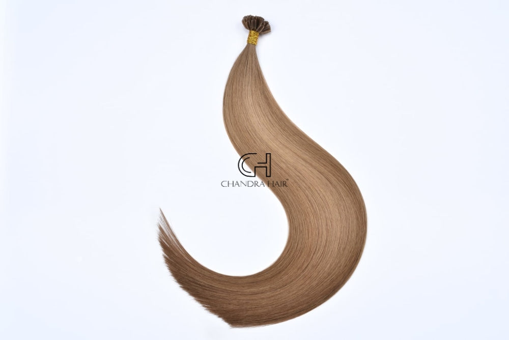 10A Indian Hair Double Drawn Straight Colored Ktips Extensions ...