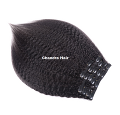 Clip-ins Kinky Straight Hair Extensions Grade 8A - Chandra Hair