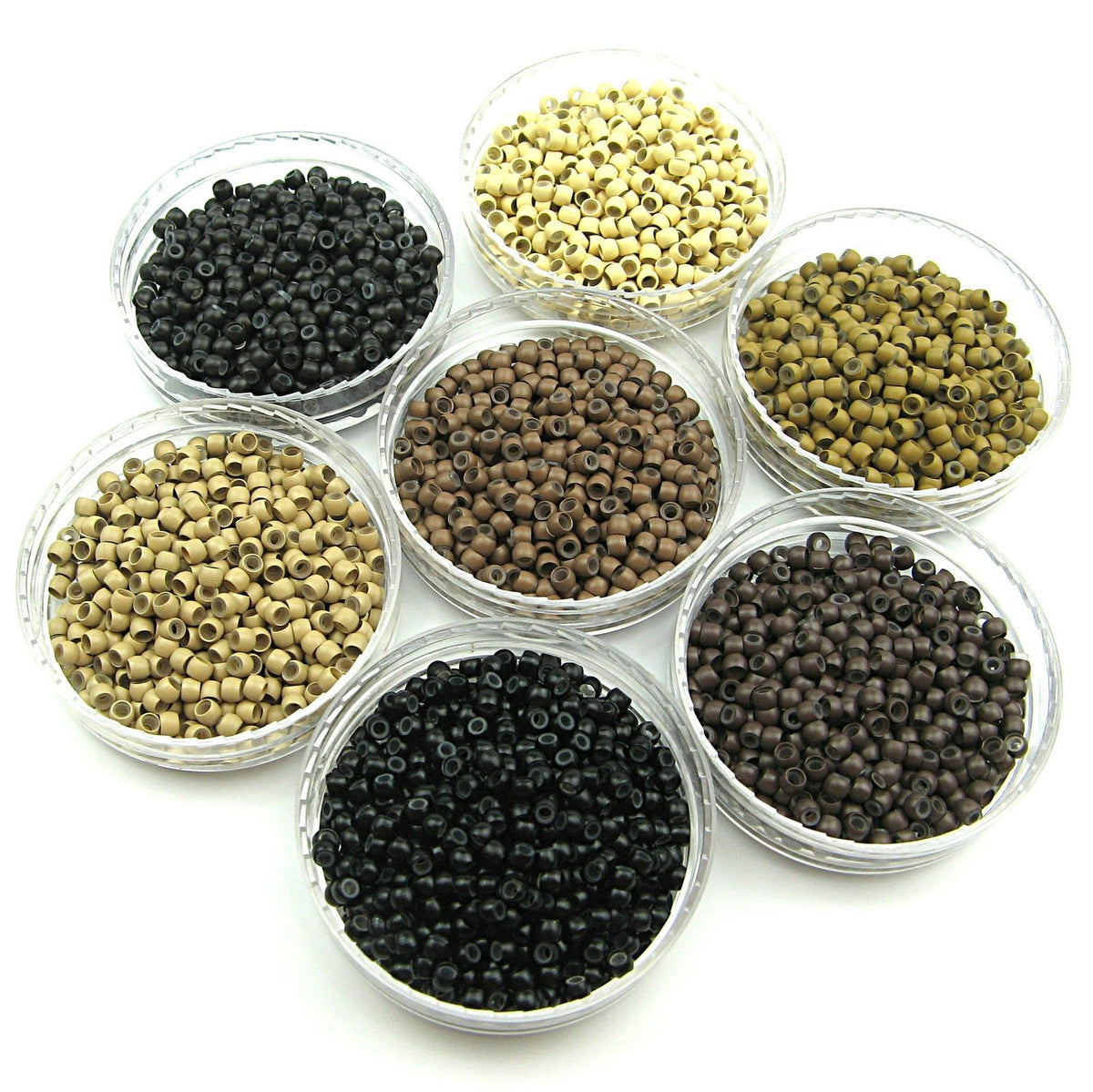 Nano micro rings in black, brown and blonde shades