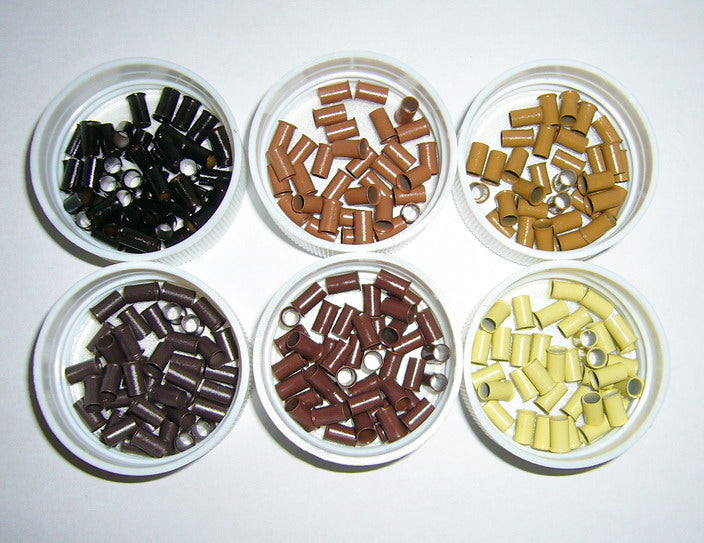 Copper rings in several shades for microlink hair extensions