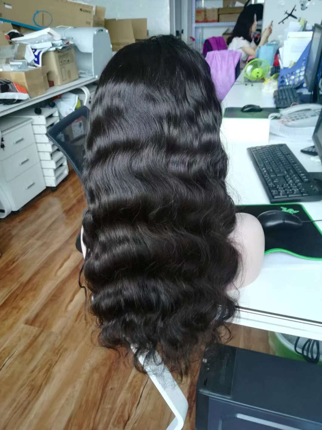 Body wave regular lace full lace wig in 9A virgin hair, Chandra Hair wig photo