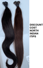 Natural Wavy Or Straight I-TIPS MICROLINKS - North Indian Raw Hair - Chandra Hair